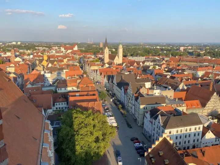 Luftaufnahme der Stadt Ingolstadt